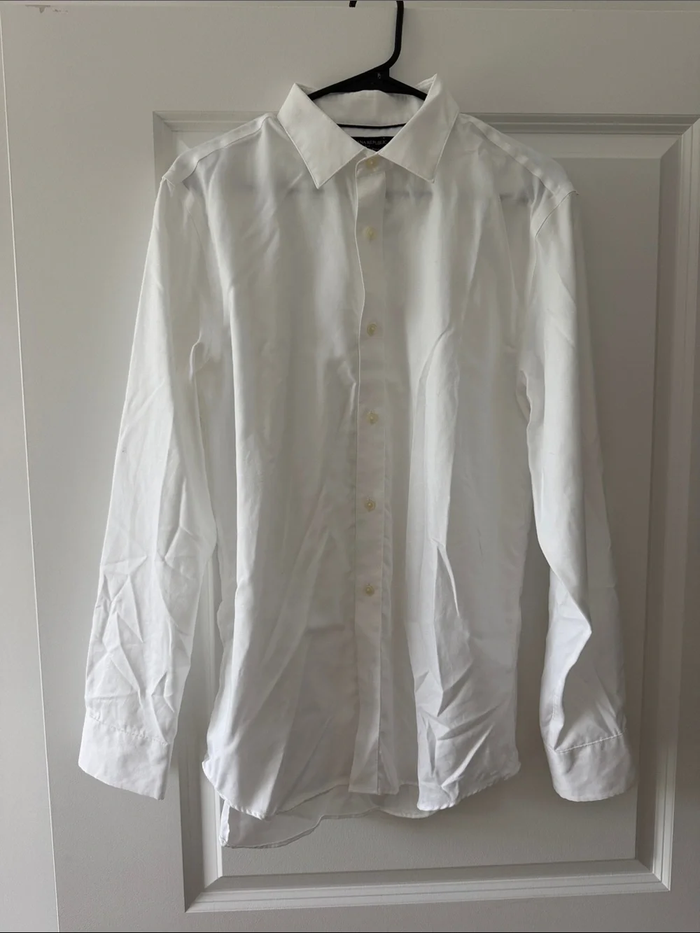 Banana Republic White Men's Dress Shirt - Classic Point Collar Medium Non-Iron